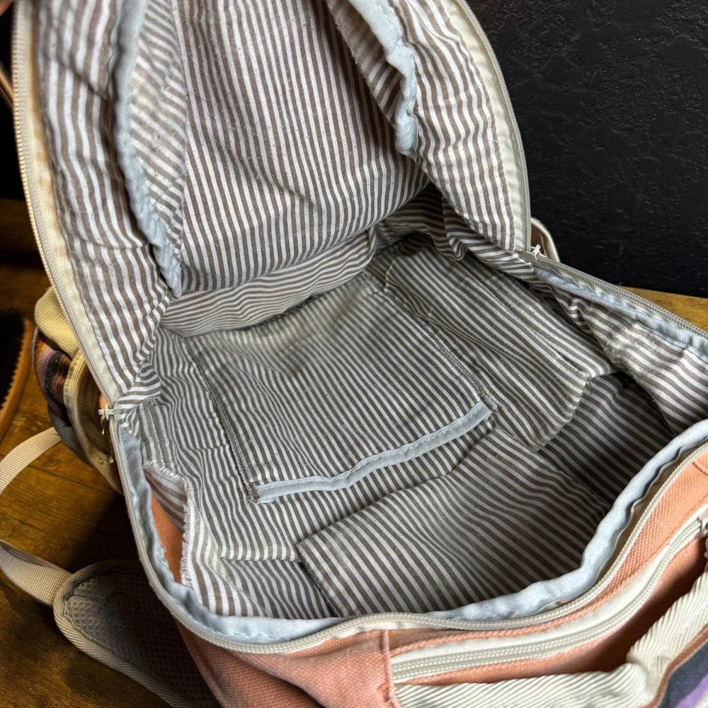 Hooey Mercantile Serape Stripe Peach Canvas Backpack‎ Unisex OS